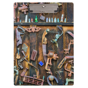 Porte-bloc Collection d'antiquités sur le mur