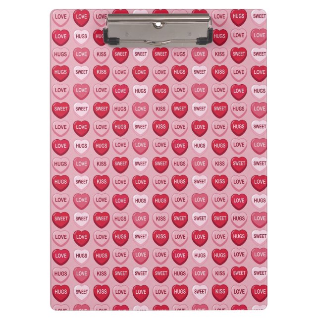 Porte-bloc colorful candy Valentine's day heart pattern (Devant)