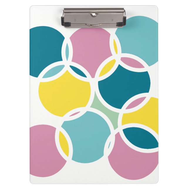 Porte-bloc Colorful Circle Design – Fun Geometric Print (Devant)