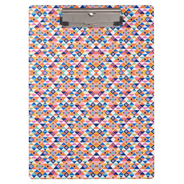 Porte-bloc Colorful clipboard with geometric pattern (Devant)