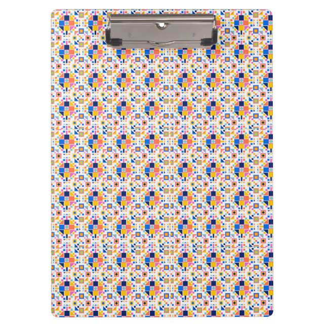 Porte-bloc Colorful clipboard with geometric pattern  (Devant)