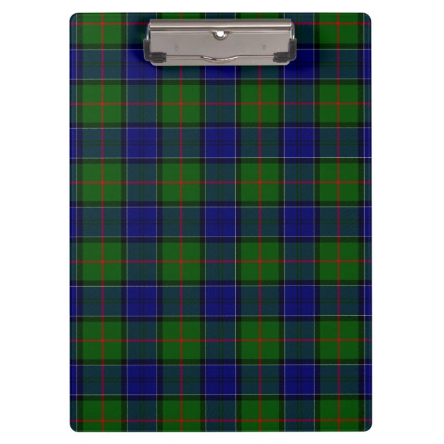 Porte-bloc Colquhoun tartan bleu vert plaid (Devant)