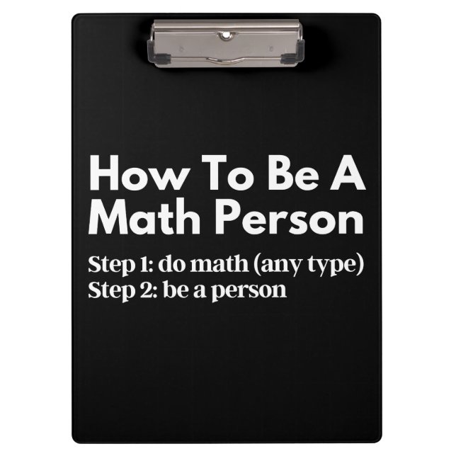 Porte-bloc Comment être une personne mathématique (Devant)