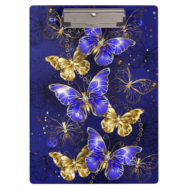 Porte-bloc Composition avec papillons Sapphire (Devant)