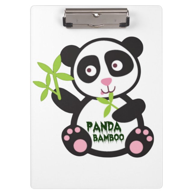 Porte-bloc Conception adorable de panda en bambou – Parfaite  (Devant)