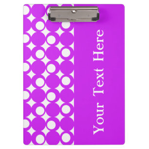 Porte-bloc Conception de boule violet avec texte personnalisé