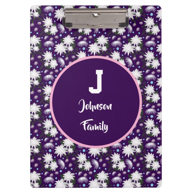 Porte-bloc Conception de cadeau personnalisé de monogramme fl (Devant)