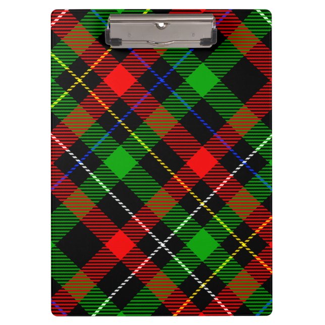 Porte-bloc Conception de carreaux en flanelle rouge vert blan (Devant)