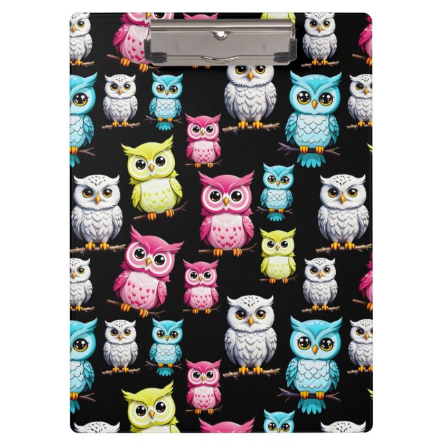 Porte-bloc Conception de design mignon de hiboux oiseaux  (Devant)