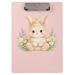 Porte-bloc Conception de fleur sauvage de lapin duveteux pour