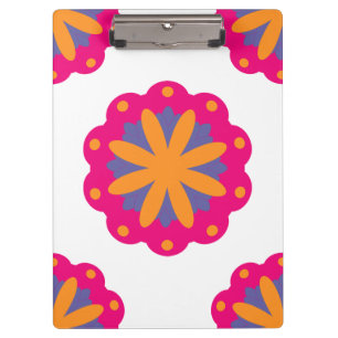 Porte-bloc Conception de fleurs géométriques audacieuses