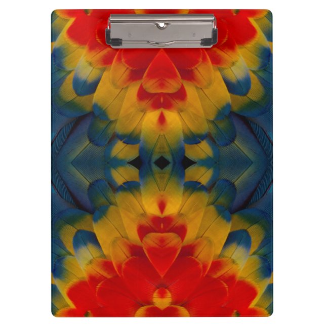 Porte-bloc Conception de Kaleidoscope Scarlet Macaw (Devant)