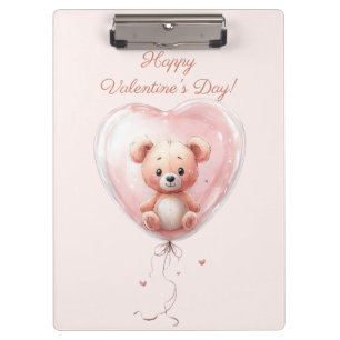 Porte-bloc Conception de la Saint-Valentin avec un ours en pe
