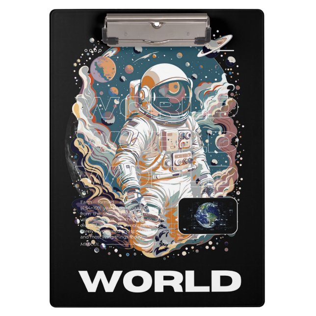 Porte-bloc Conception de l'astronaute mondiale (Devant)