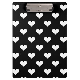 Porte-bloc Conception de motif de cœur d'amour noir et blanc
