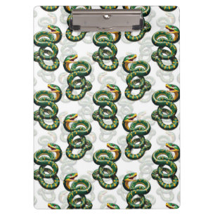 Porte-bloc Conception de motif de serpents - Blanc 