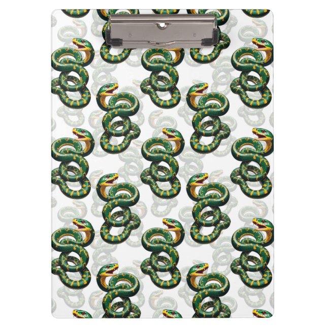 Porte-bloc Conception de motif de serpents - Blanc  (Devant)