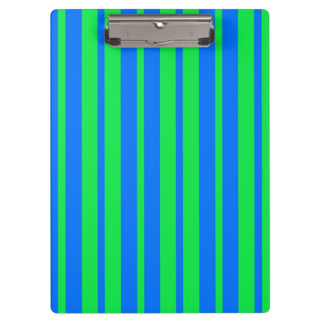 Porte-bloc Conception de motif rayé stylé bleu vert  (Devant)