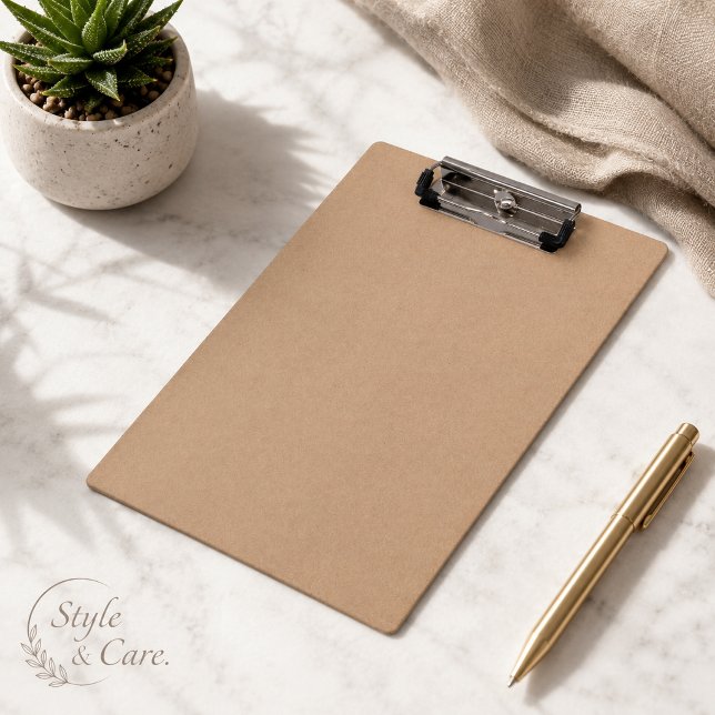 Porte-bloc Conception de planchette à pince en papier kraft p (Personalized Kraft Paper Style Clipboard Design)