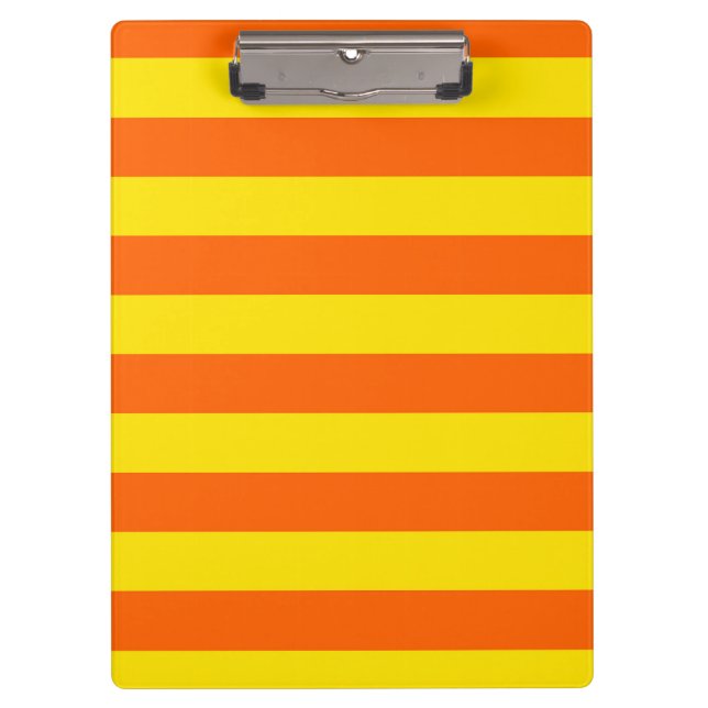 Porte-bloc Conception de rayures jaunes orange  (Devant)