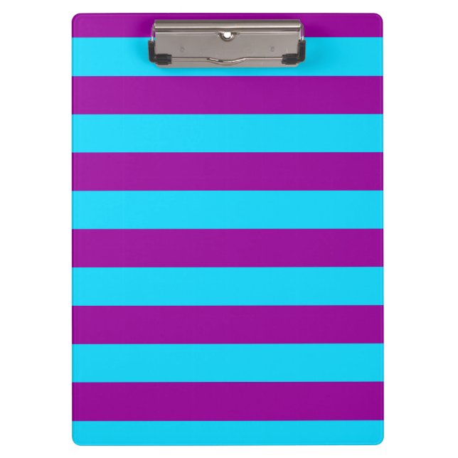 Porte-bloc Conception de rayures violettes bleues  (Devant)