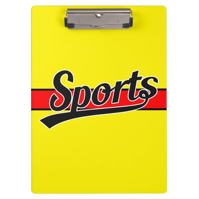Porte-bloc Conception de texte : SPORT noir + votre propre te (Devant)