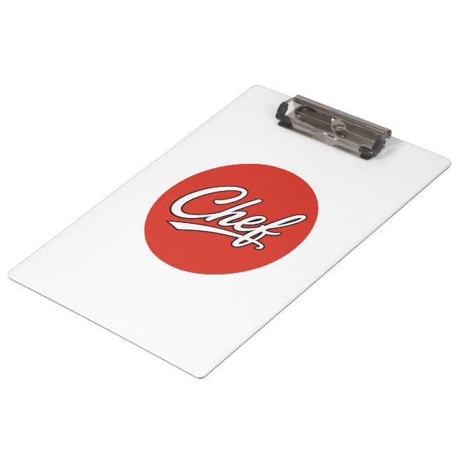 Porte-bloc Conception de typographie de script de chef minima (Incliné)