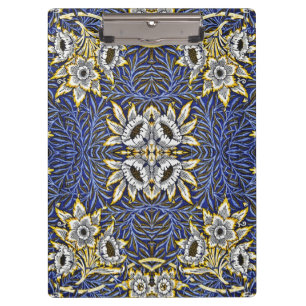 Porte-bloc Conception de William Morris Tulipe Saules Bleu et