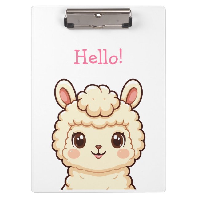Porte-bloc Conception d'illustration de lama mignon (Devant)