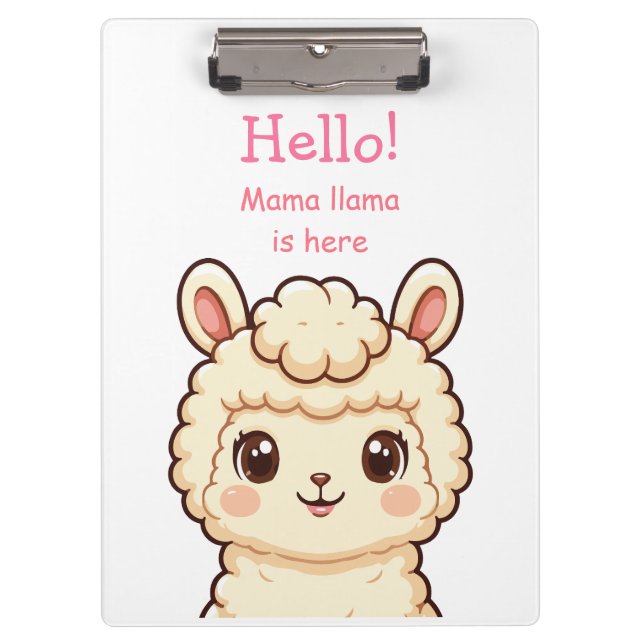 Porte-bloc Conception d'illustration de lama mignon (Devant)