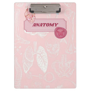 Porte-bloc Conception esthétique d'anatomie rose pour étudian