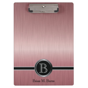 Porte-bloc Conception exécutive de monogramme - acier rouge
