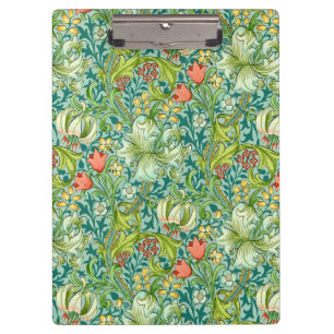 Porte-bloc Conception florale vintage de lis d'or de William