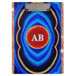 Porte-bloc Conception Géométrique Abstraite avec Bleu Rouge e