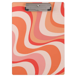 Porte-bloc Conception moderne et colorée des vagues rétro
