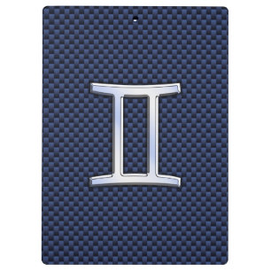Porte-bloc Connexion Gemini Zodiac à la fibre de carbone bleu