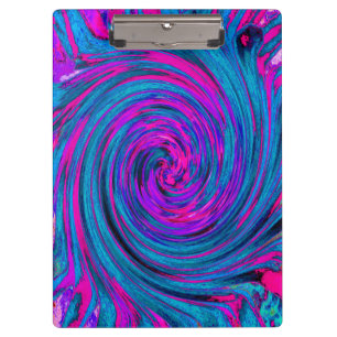 Porte-bloc Cool Hot rose, violet et bleu Abstrait rétro