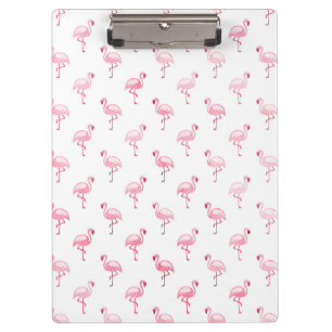 Porte-bloc Cool rose Tropical Flamingo Patte sur blanc