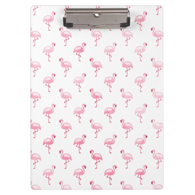 Porte-bloc Cool rose Tropical Flamingo Patte sur blanc (Devant)