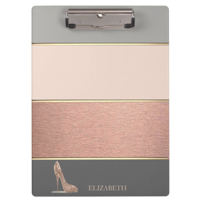 Porte-bloc Cool tendance rayé, talon élevé - Personnalisé (Devant)