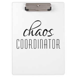 Porte-bloc Coordinateur du Chaos Texte typographique