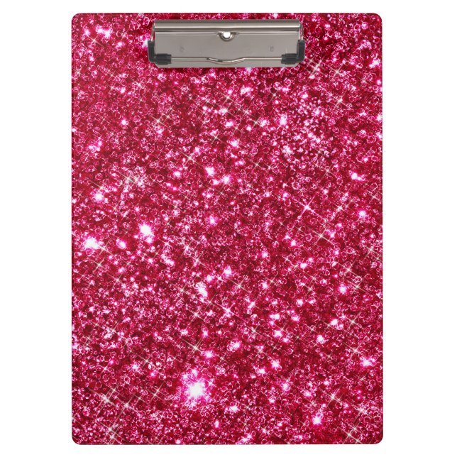 Porte-bloc copie minuscule fuchsia de parties scintillantes (Devant)