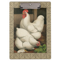 Coq & Hen à l'extérieur Hen House avec frontière b