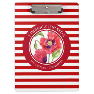 Porte-bloc Coquelicots Rouges Vibrants Cercle Floral Bandes B