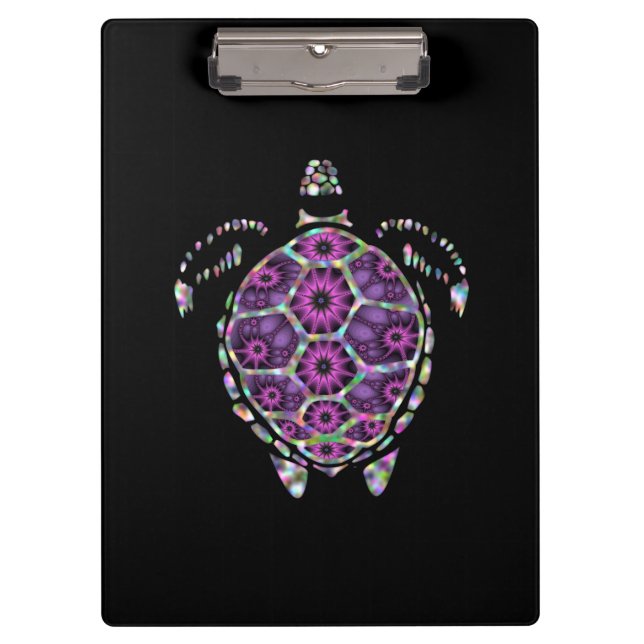 Porte-bloc Coquille de tortue violette (Devant)