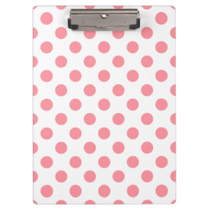 Porte-bloc Corail et pois blancs