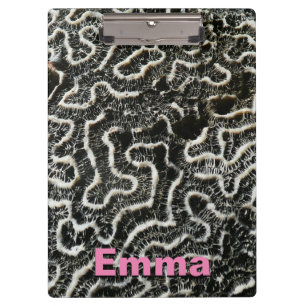 Porte-bloc Corail noir et blanc II Abstrait Nature Photo