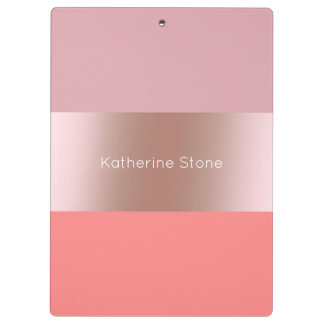 Porte-bloc Corail rose de rose d'or de poussin moderne