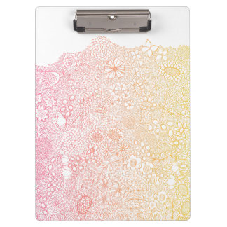 Porte-bloc Corail rose Élégant Artiste Nom personnalisé