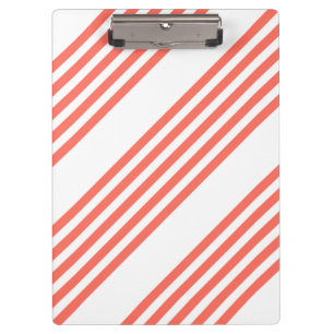 Porte-bloc Corail vivant et blanc cinq bandes motif
